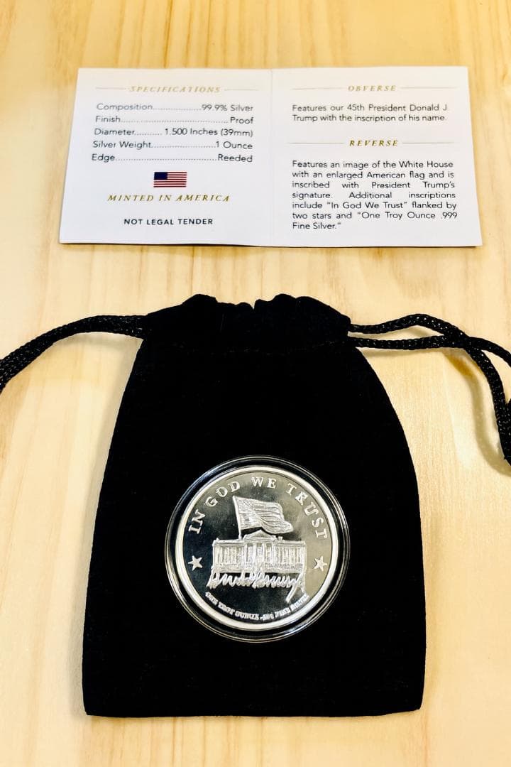 TRUMP COINS 公式　トランプ　記念硬貨　純銀 99.9%