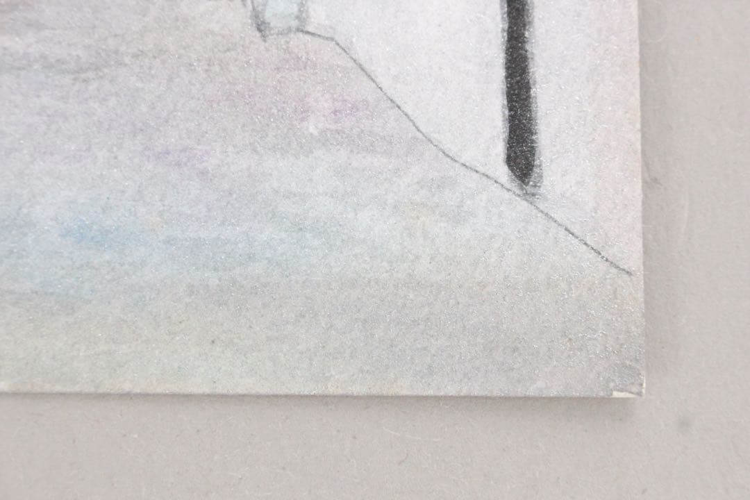 No5297額装　久保嶺爾　「朝霧」　直筆サイン　落款　共シール　風景　送料無料