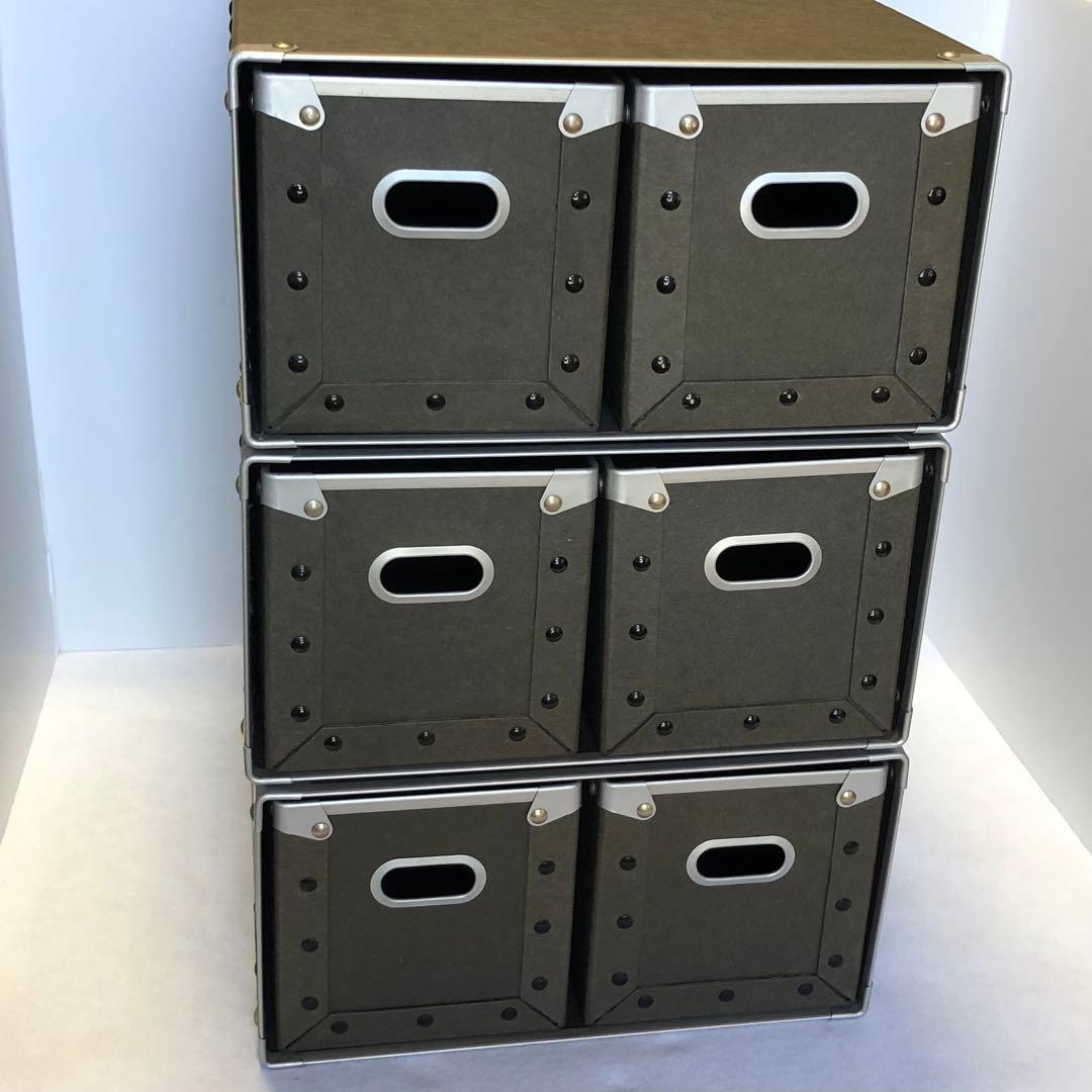 無印良品 硬質パルプボックス 3個セット 引出式 CD収納 深型