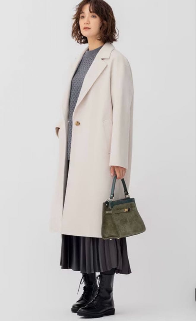 【新品未使用】23区　ウールカシミア ビーバーチェスターコート　36