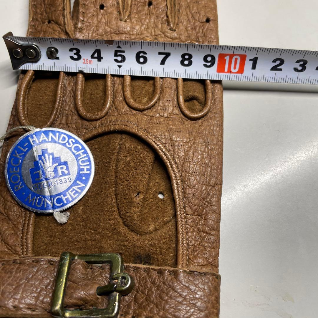 ROECKL ペッカリー革 ドライビング グローブ　一枚革　ブラウン色