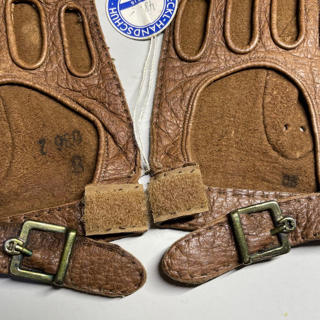 ROECKL ペッカリー革 ドライビング グローブ　一枚革　ブラウン色