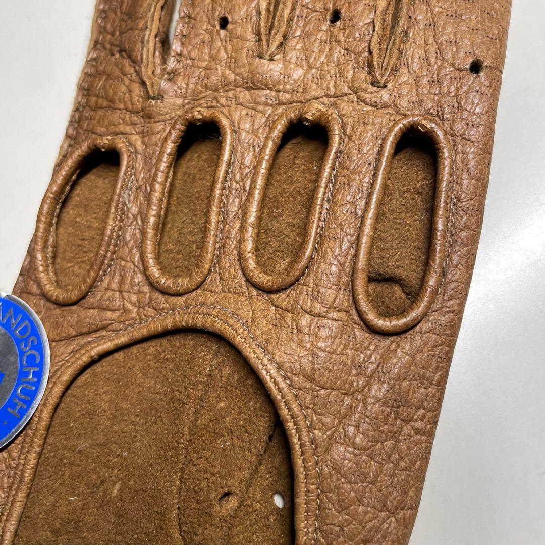 ROECKL ペッカリー革 ドライビング グローブ　一枚革　ブラウン色