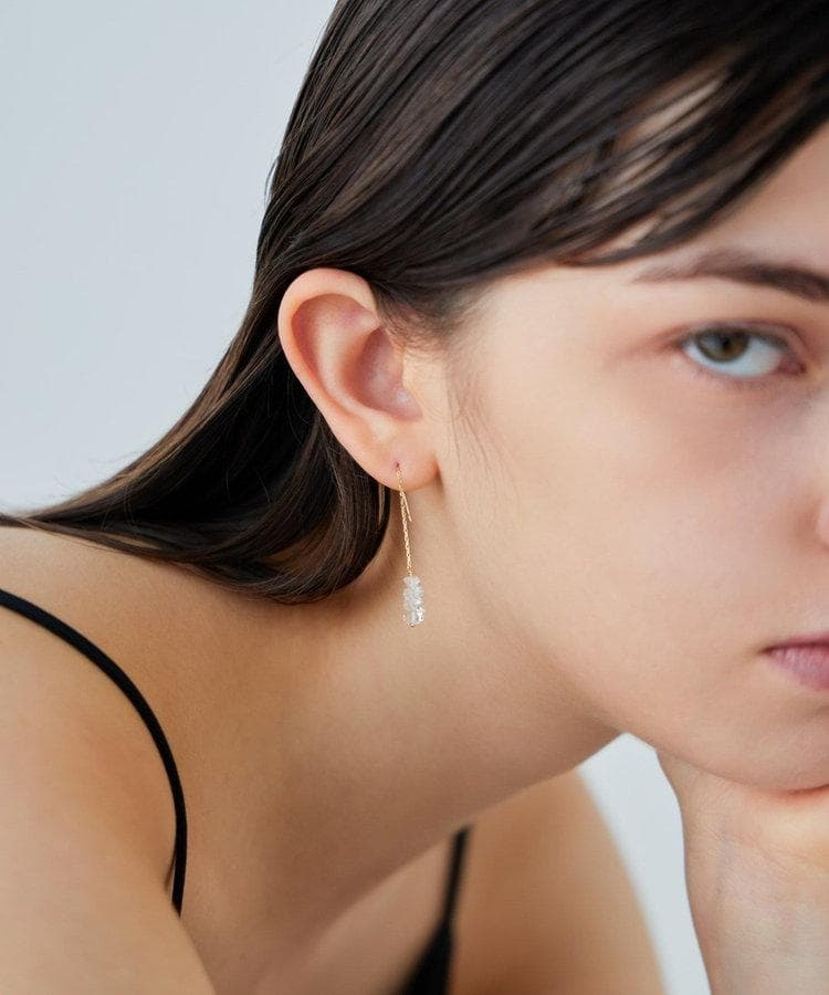 【未開封・ギフト仕様】ete [シャンデリア] K18YG クォーツ ピアス