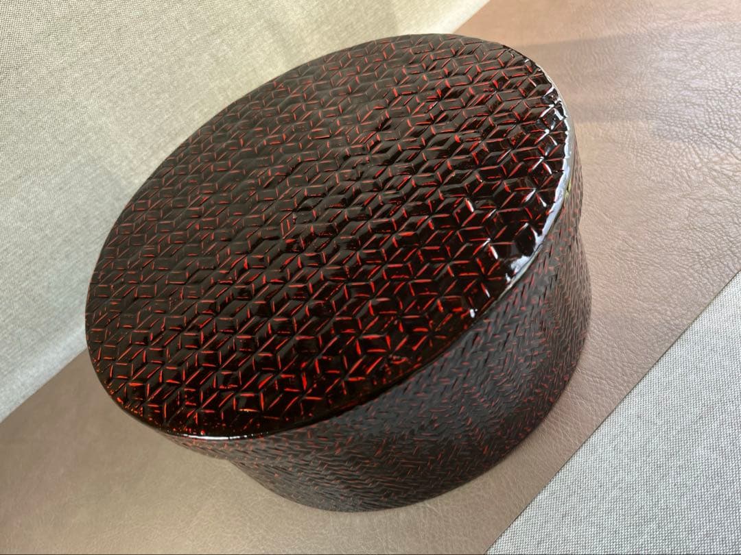 らんたい漆器　茶櫃　約25.2㎝