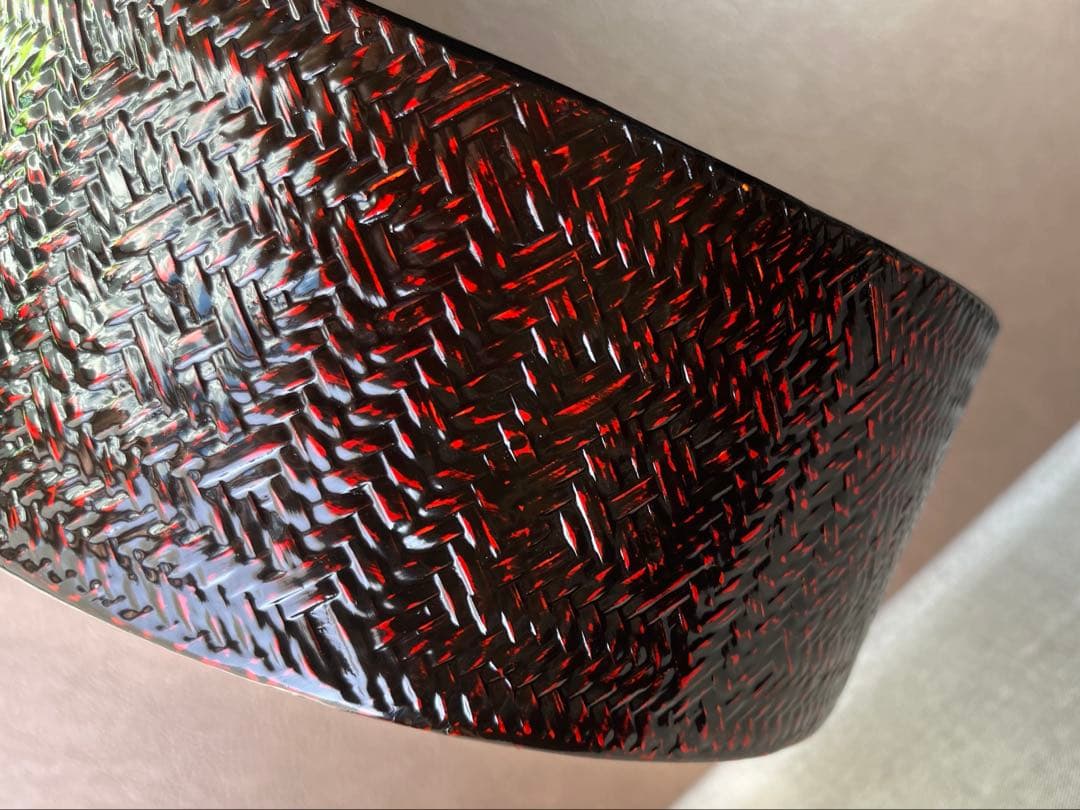 らんたい漆器　茶櫃　約25.2㎝