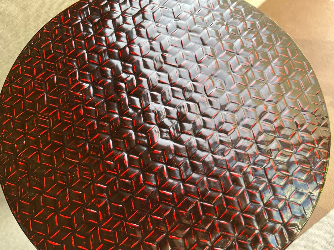 らんたい漆器　茶櫃　約25.2㎝