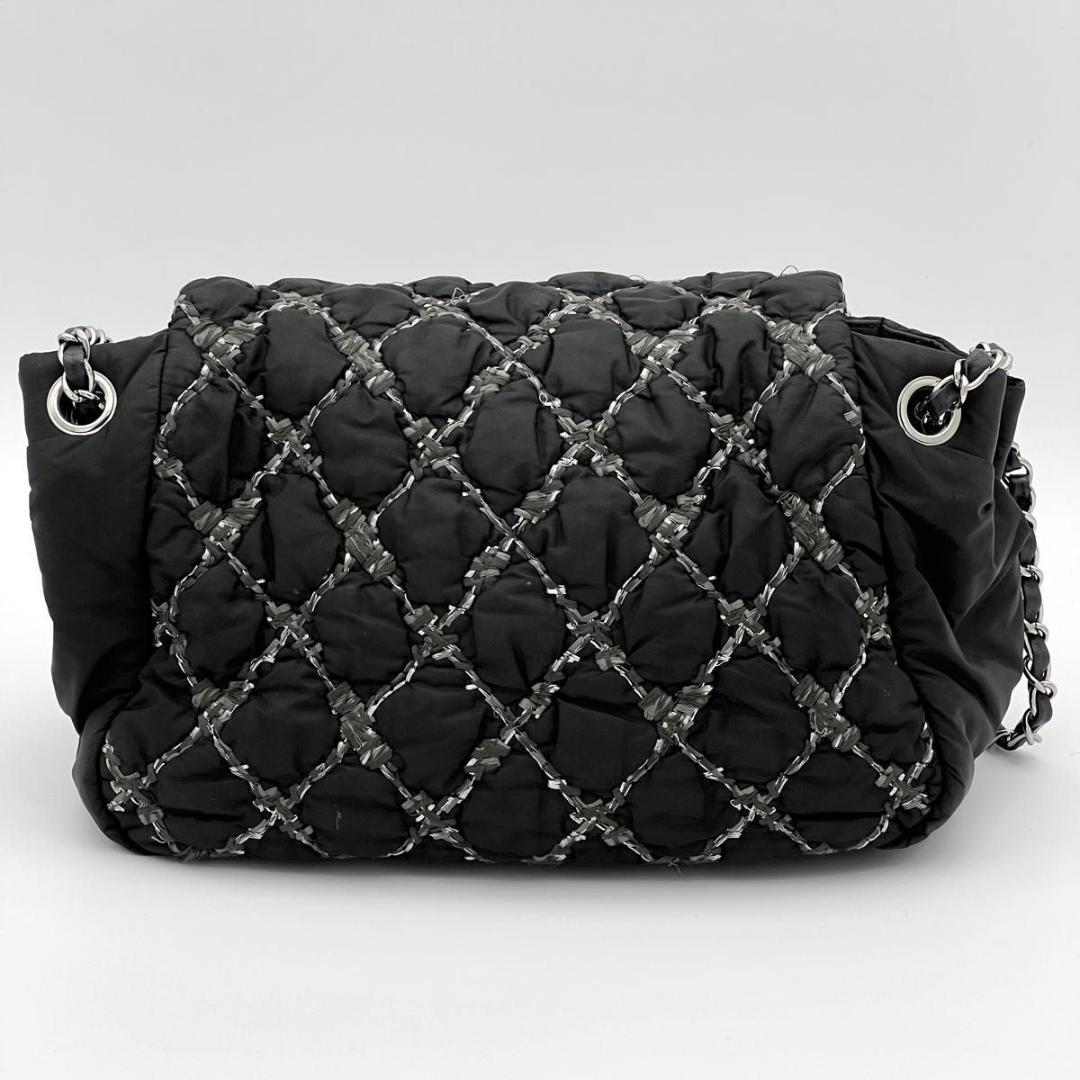 CHANEL シャネル パリビザンス ナイロン フラップ ダブルチェーンバッグ