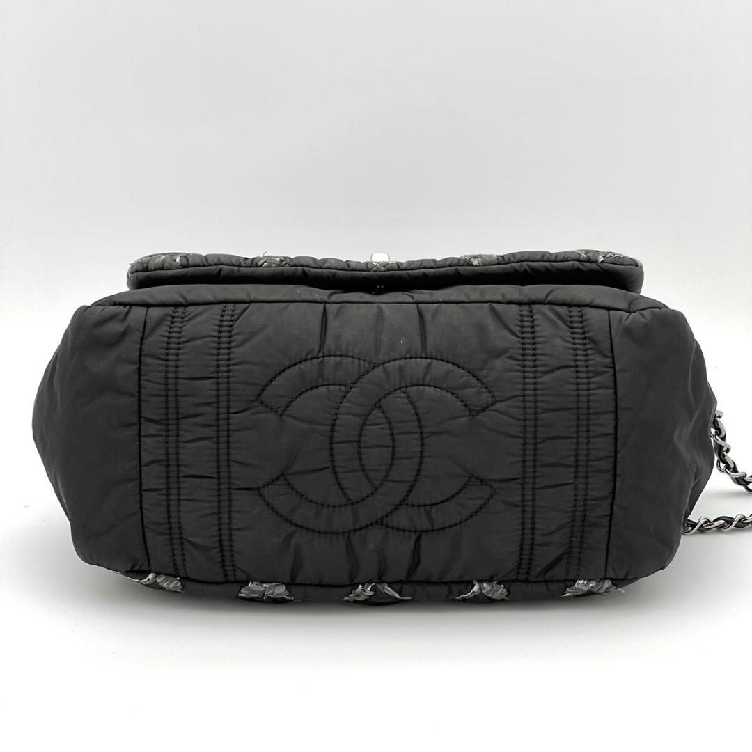CHANEL シャネル パリビザンス ナイロン フラップ ダブルチェーンバッグ