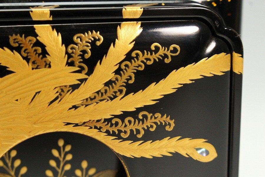 極上 桐鳳蒔絵 碗台 盃台 一対 旧家蔵出