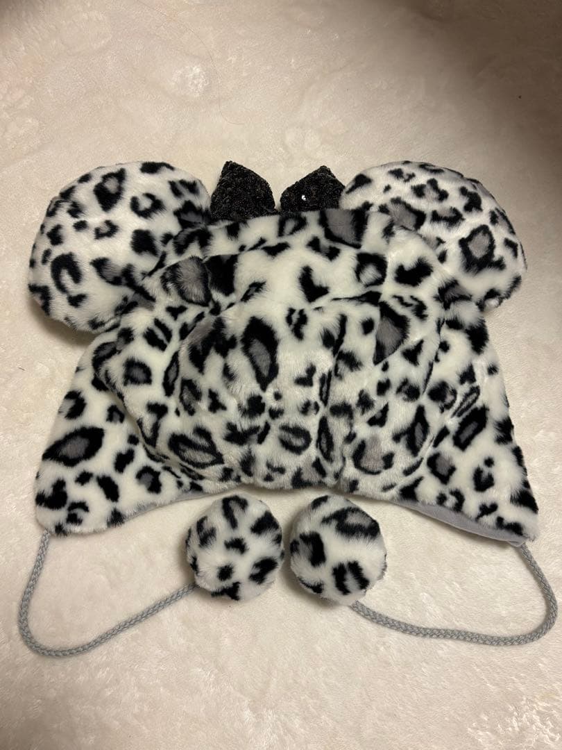 ディズニーヒョウ柄ファンキャップグレー