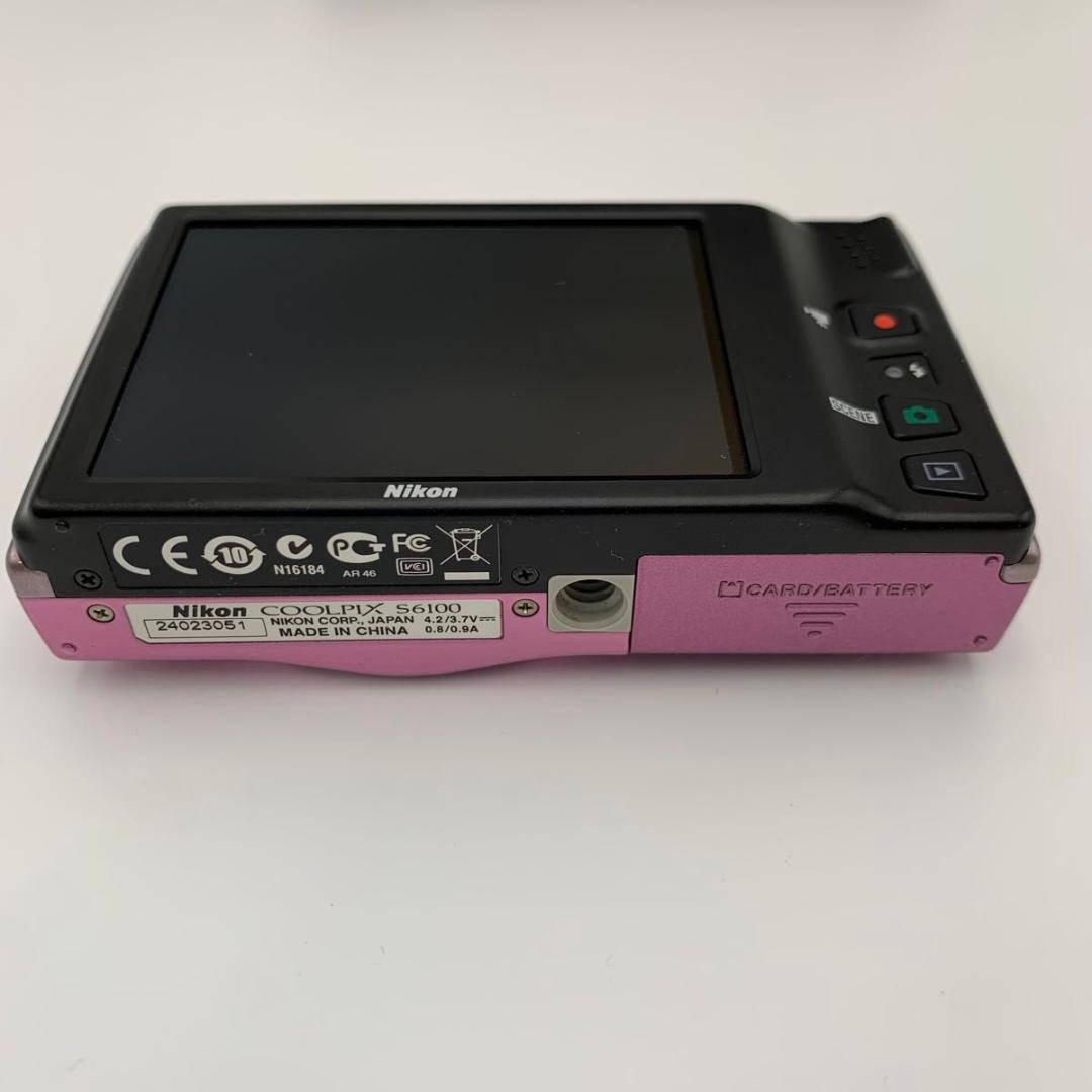 外観美品 訳あり　Nikon COOLPIX S6100 ピンク デジカメ