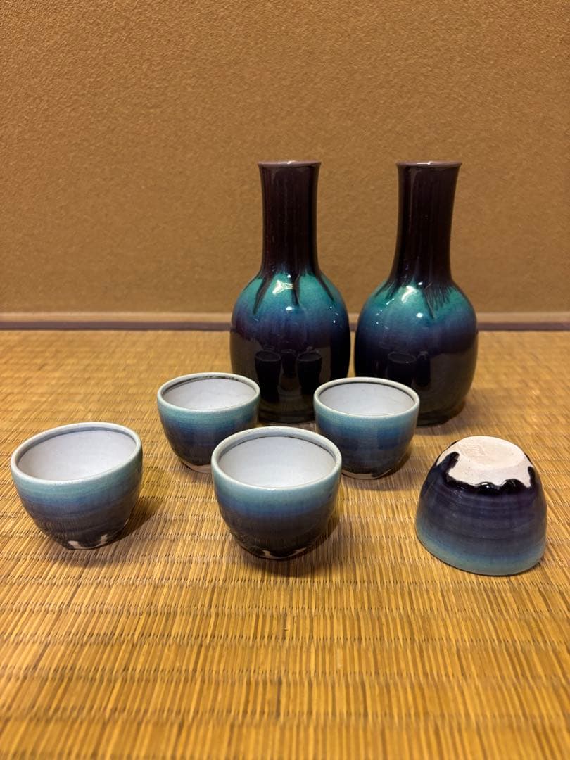 人間国宝　三代徳田八十吉　(正彦) 酒器　徳利　ぐい呑　盃　九谷焼　徳田八十吉