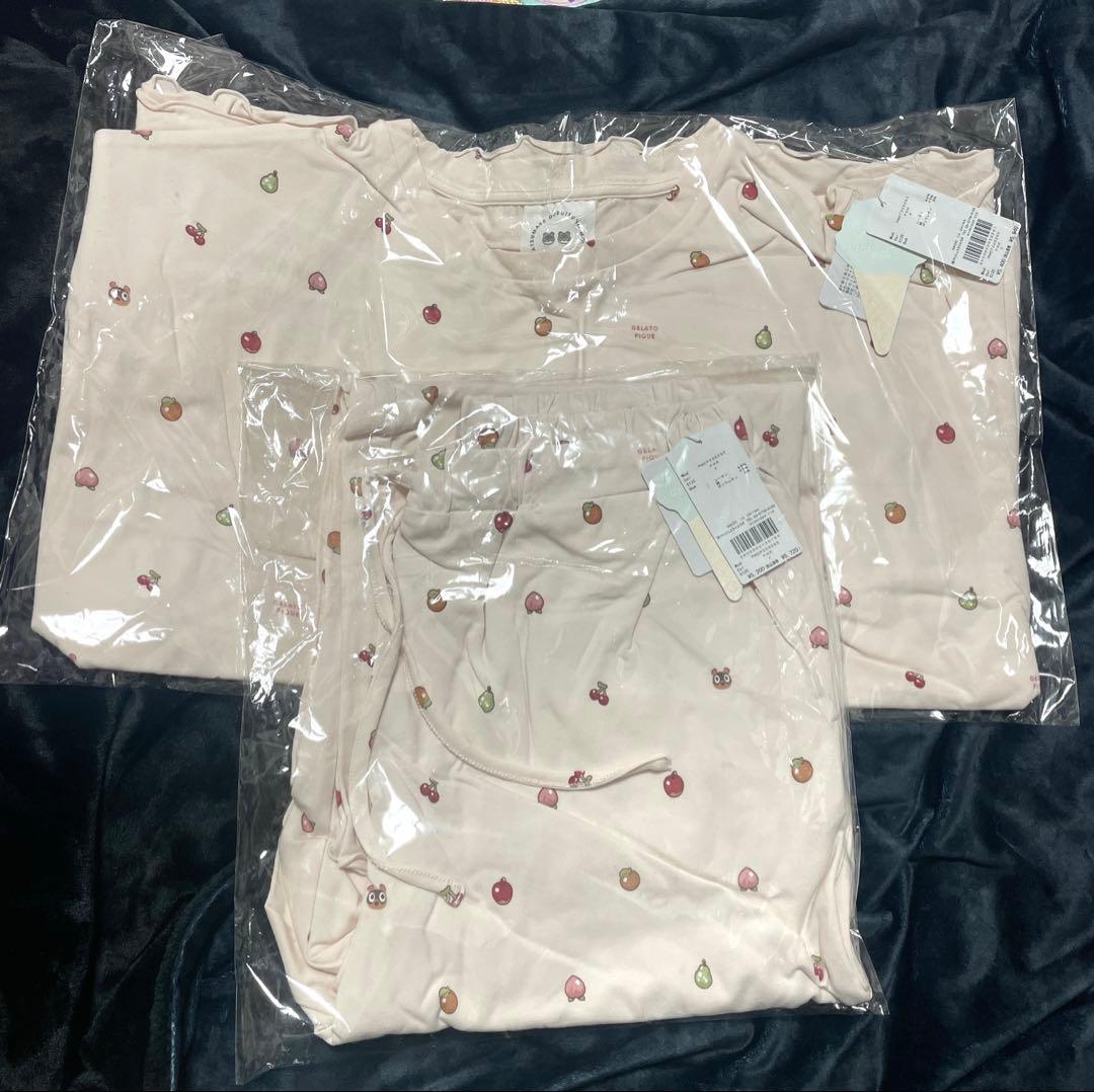 プ*ん様 【新品未使用】ジェラートピケ どうぶつの森 フルーツ柄プルオーバー ロ