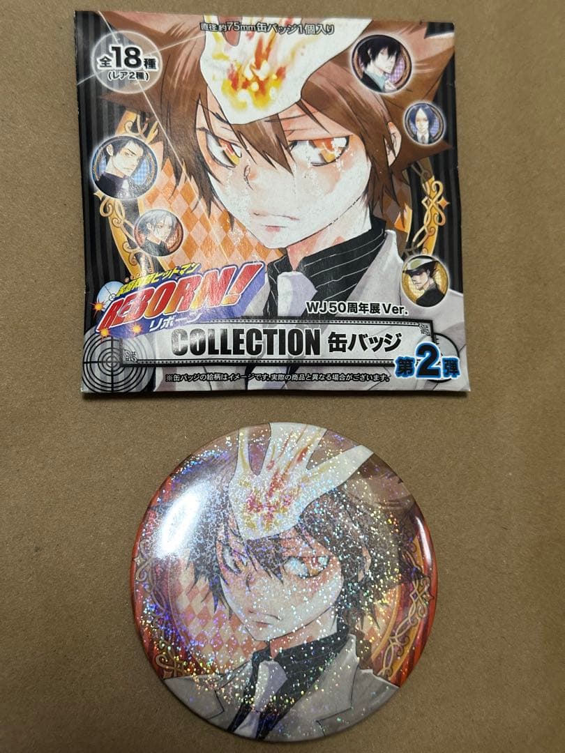 家庭教師ヒットマンREBORN! 缶バッジ WJ50周年展 沢田綱吉 ツナ