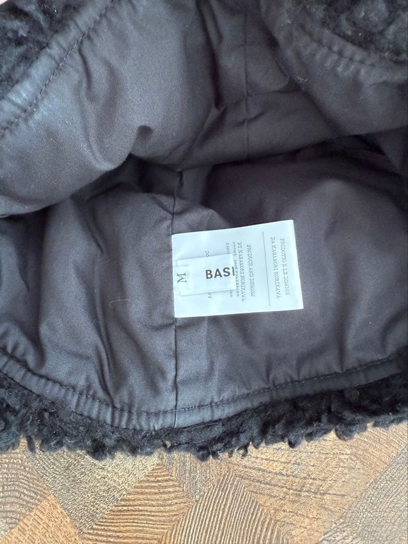 Basicks 耳付きニット帽 黒　くま帽　ベイシックス　M