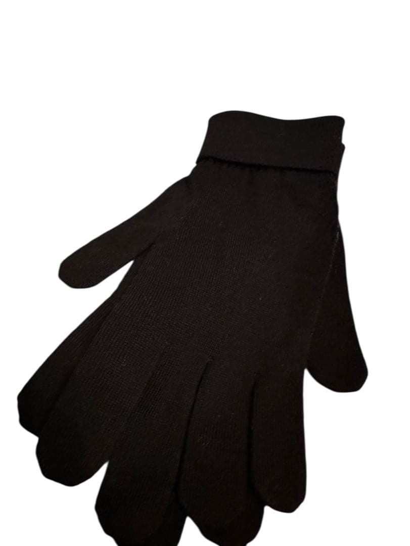 新品】ルイヴィトンLOUIS VUITTONダミエ ニット手袋 メンズ ブラック