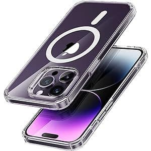 CASEKOO iPhone 14 Pro 用 ケース クリア ワイヤレス充電