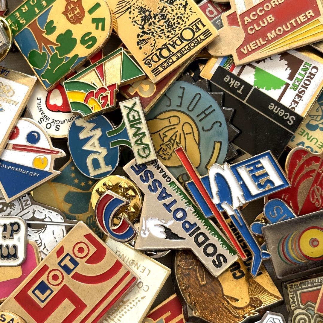 38502 フランス雑貨 フレンチ ピンバッジ200個セット ピンズ まとめ売り