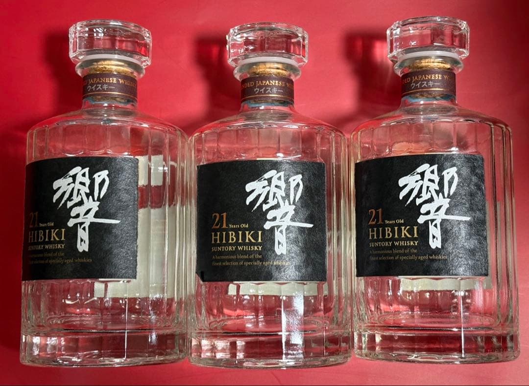 HIBIKI 21年 ウイスキー 空ビン空箱3本セット