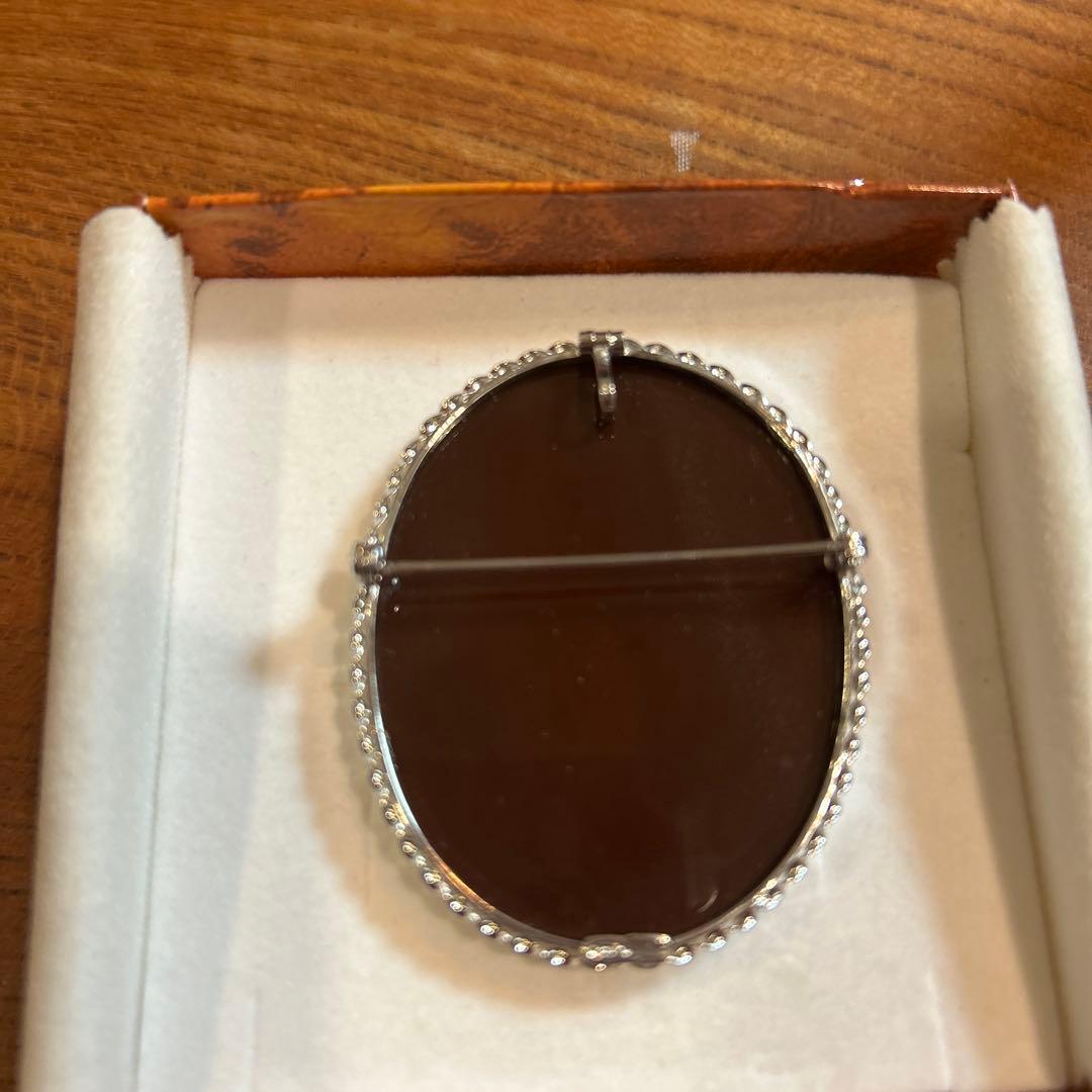 【美品】APA イタリア製 フルート シェル カメオ 2WAYブローチ