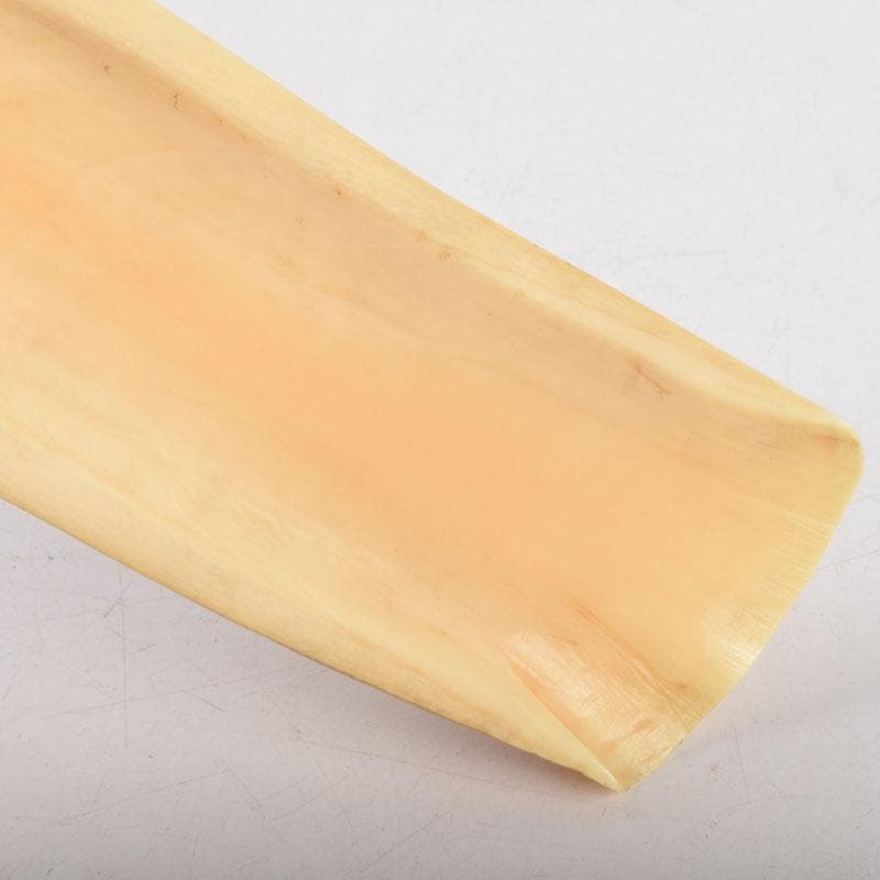 煎茶道具　熊野名産　マッコウクジラ　鯨歯彫刻　茶匙　茶合　共箱　D　9051