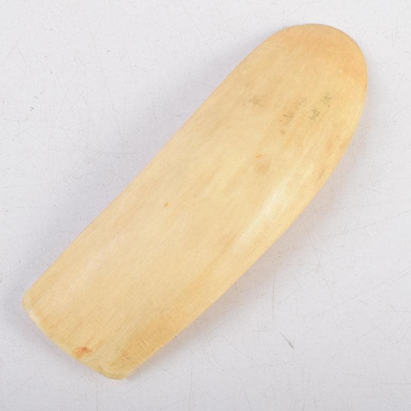 煎茶道具　熊野名産　マッコウクジラ　鯨歯彫刻　茶匙　茶合　共箱　D　9051