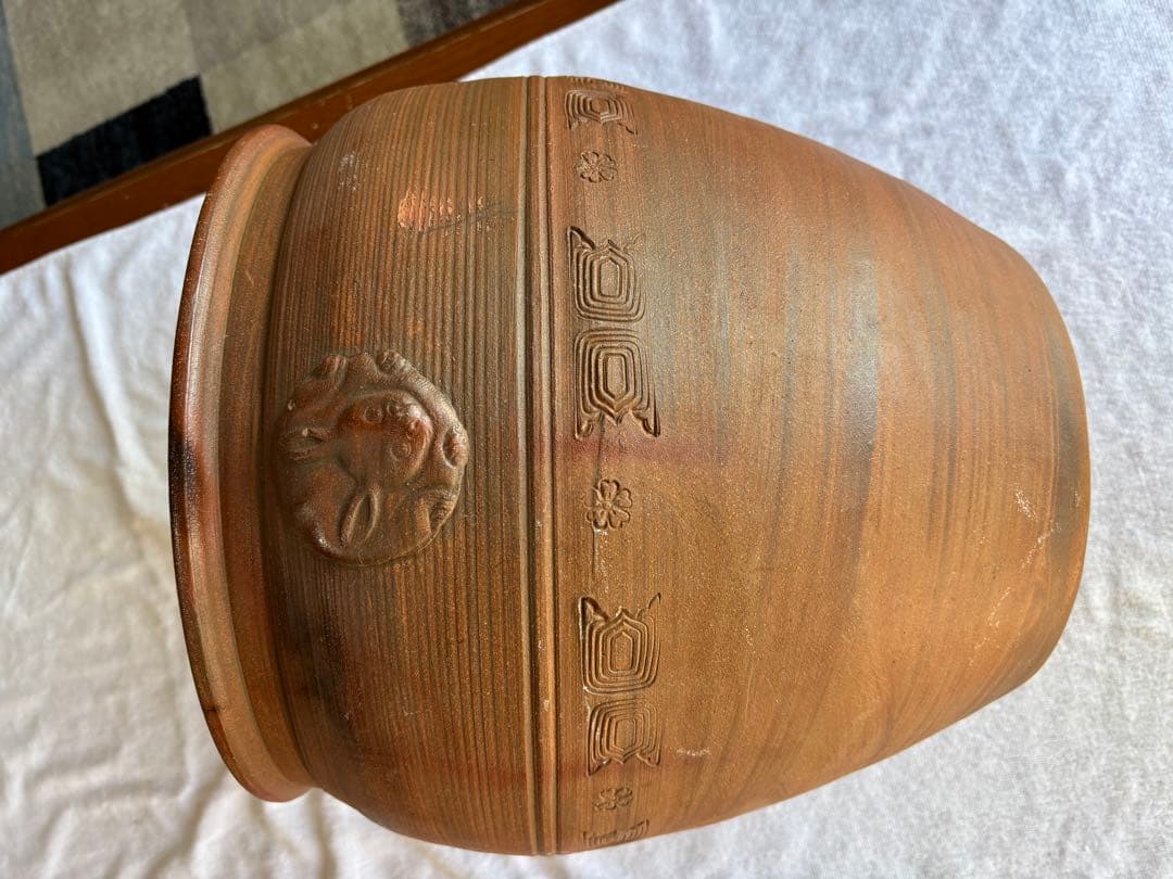 古備前焼　伊部陶苑　大壺　甕　鉢　アンティーク置物　骨董品