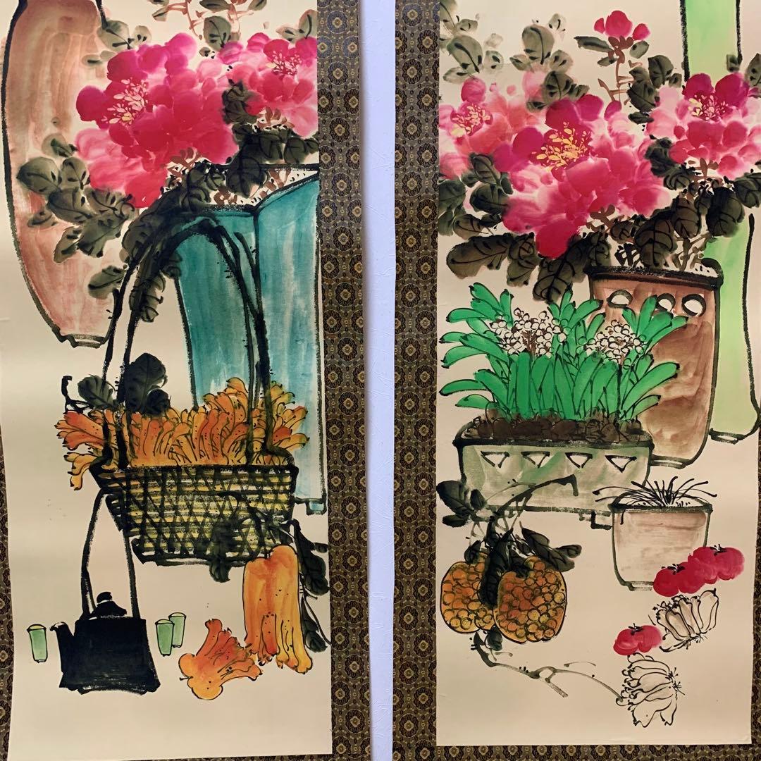 蔵出し 美術　高級品絵　巻き絵　民国時代大名家　　呉昌碩 旧蔵　掛け軸4本セット