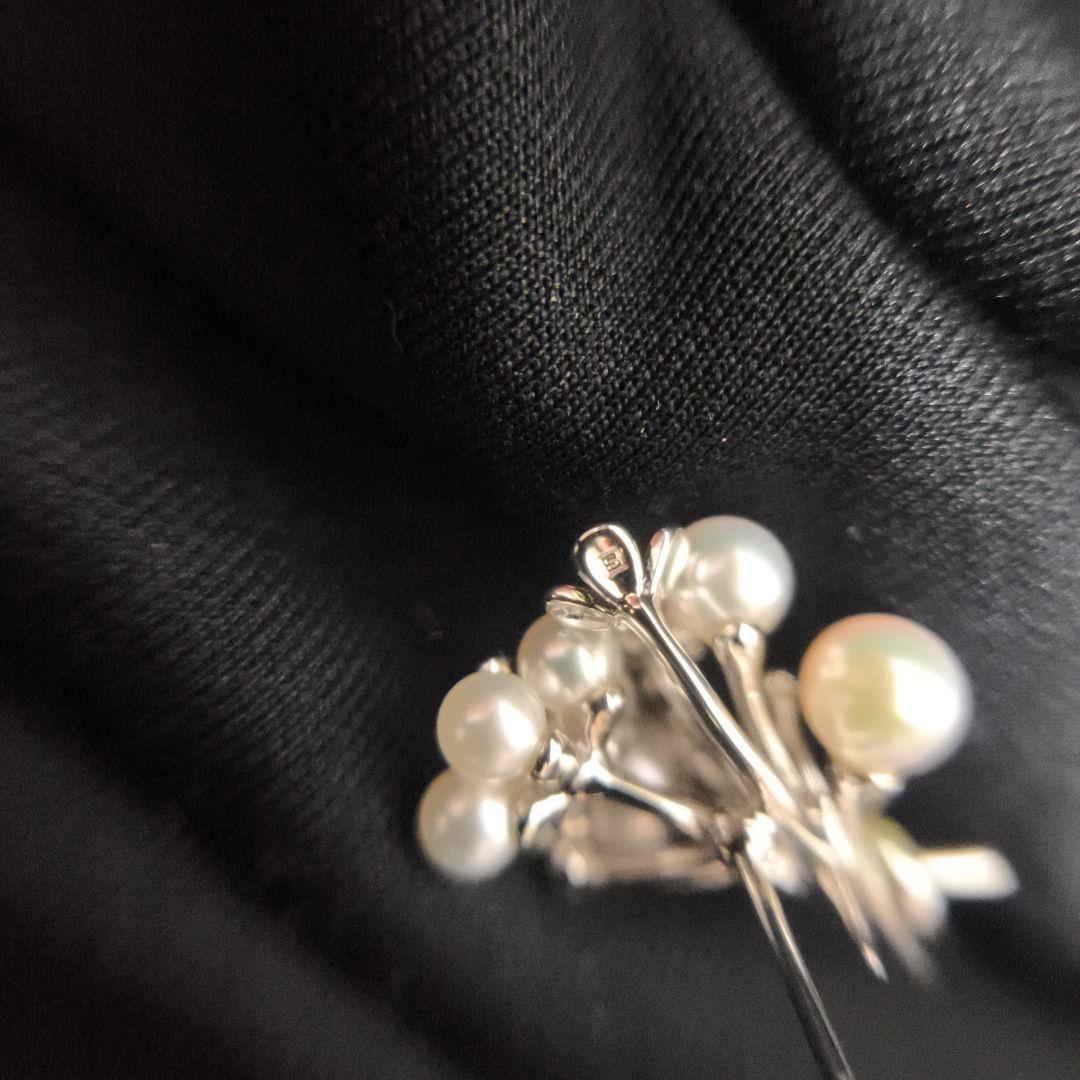 MIKIMOTO　シルバー　花束　ブローチ