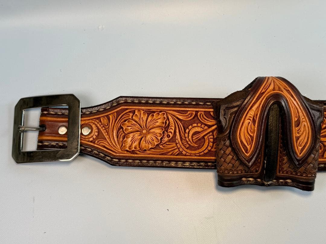 コルトガバメント用クイックドロー用リグ（レザーホルスター ）