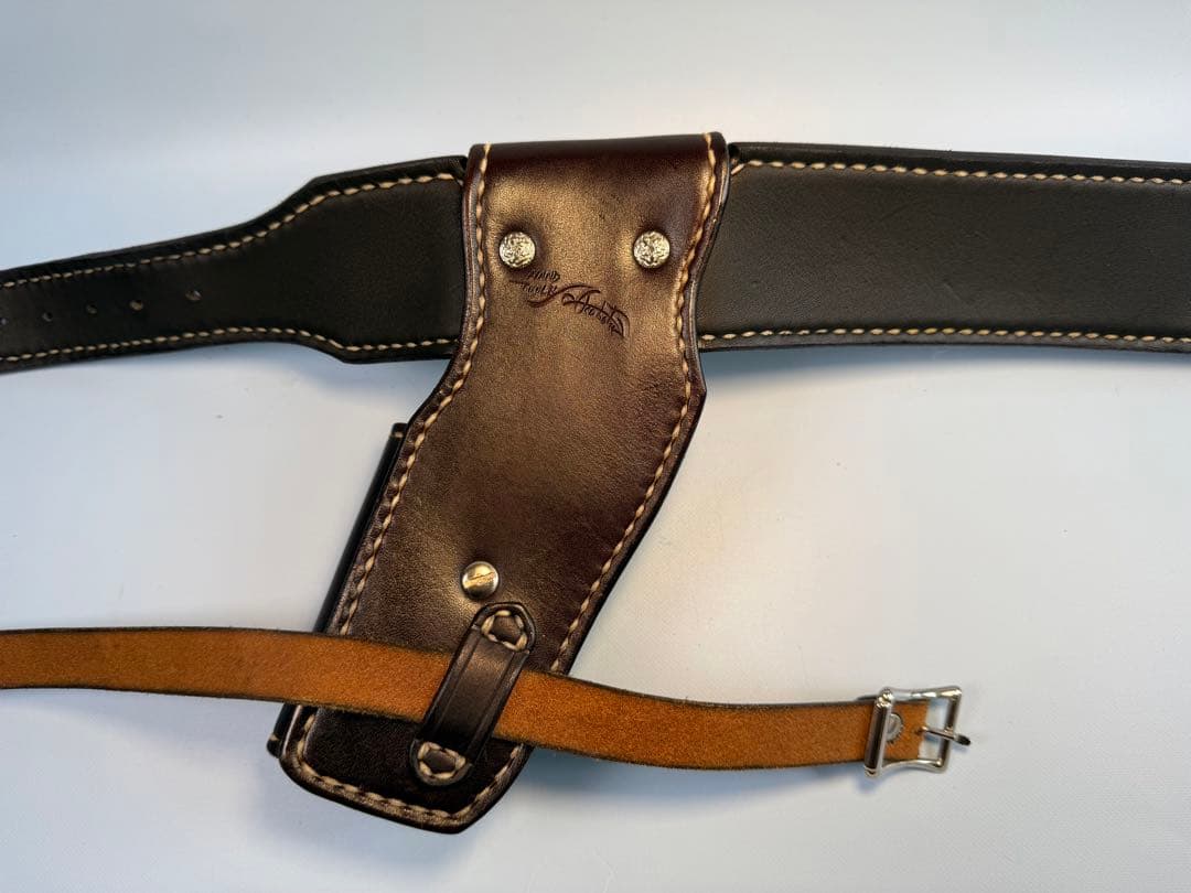 コルトガバメント用クイックドロー用リグ（レザーホルスター ）