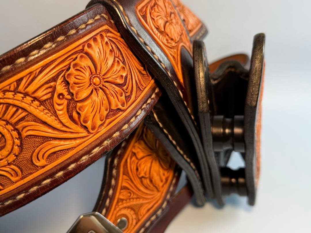 コルトガバメント用クイックドロー用リグ（レザーホルスター ）