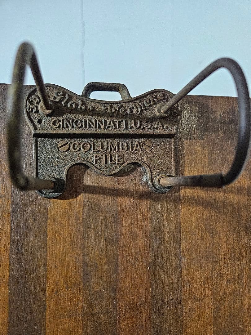 USAアンティーク ファイルボード 店舗什器 メニュー板 木製×アイアン