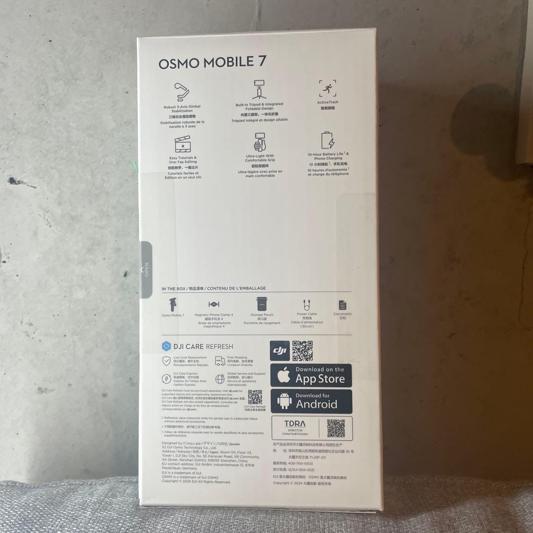 DJI Osmo Mobile 7 スマートフォンスタビライザー