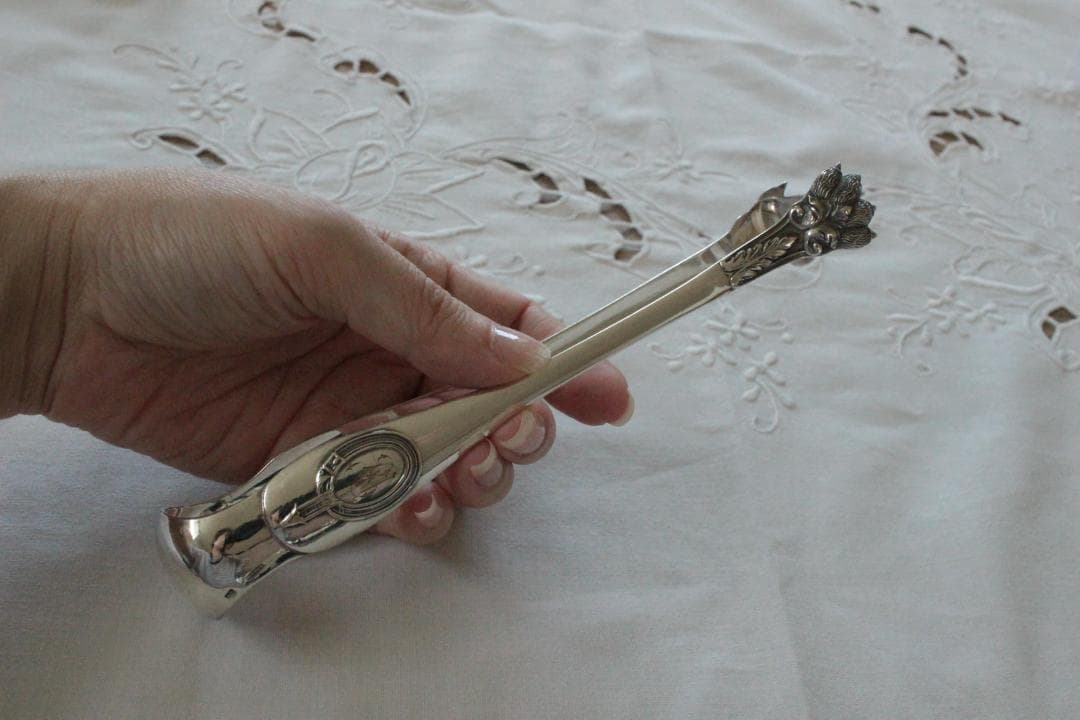 【A】シルバーコーティングのトング/野獣の足・フランスアンティーク