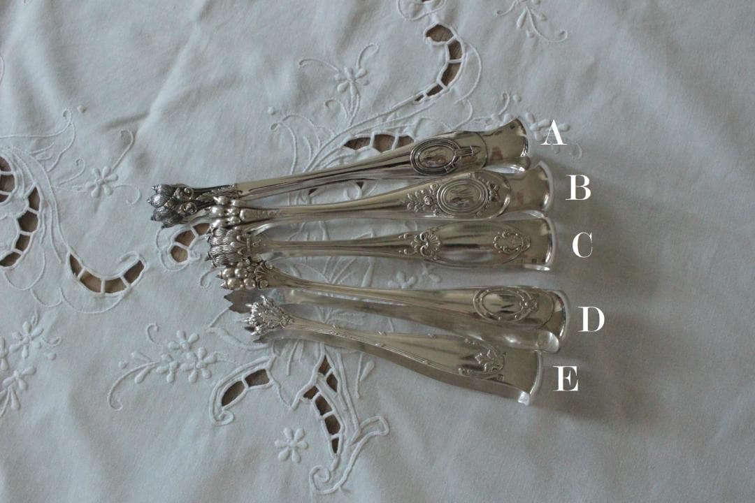 【A】シルバーコーティングのトング/野獣の足・フランスアンティーク