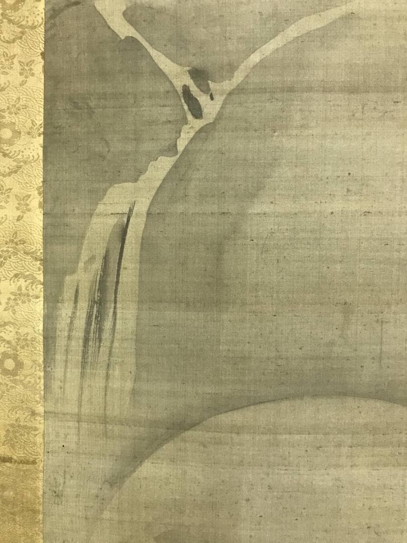 真作/狩野安信/滝見白衣観音図/観音図/仏画/古画/掛軸☆宝船☆AH-668