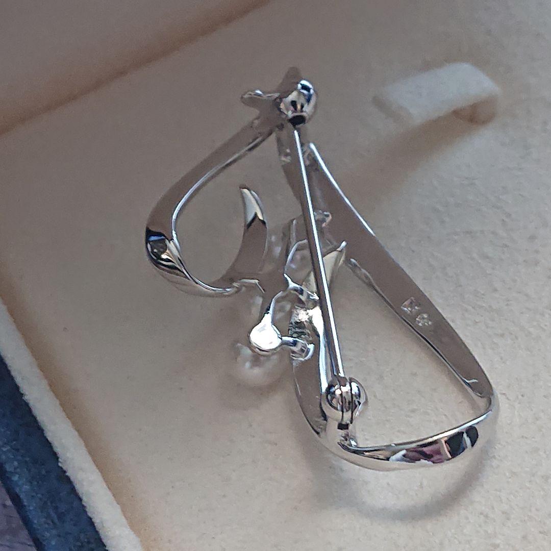 ミニオン☆様Mikimoto シルバー 真珠 ブローチ