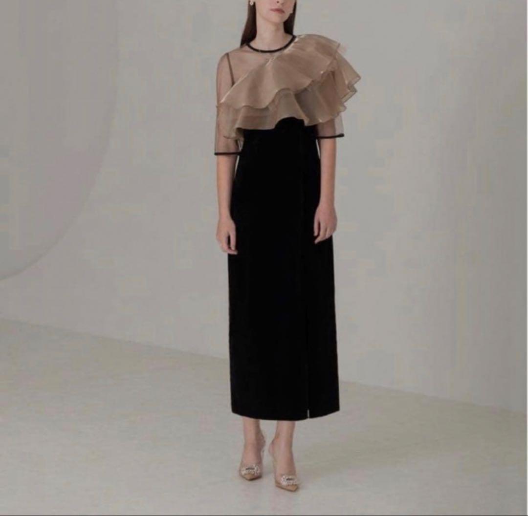 LEJA レジャ アシンメトリー ティアードフリル 3WAYドレス S ブラック