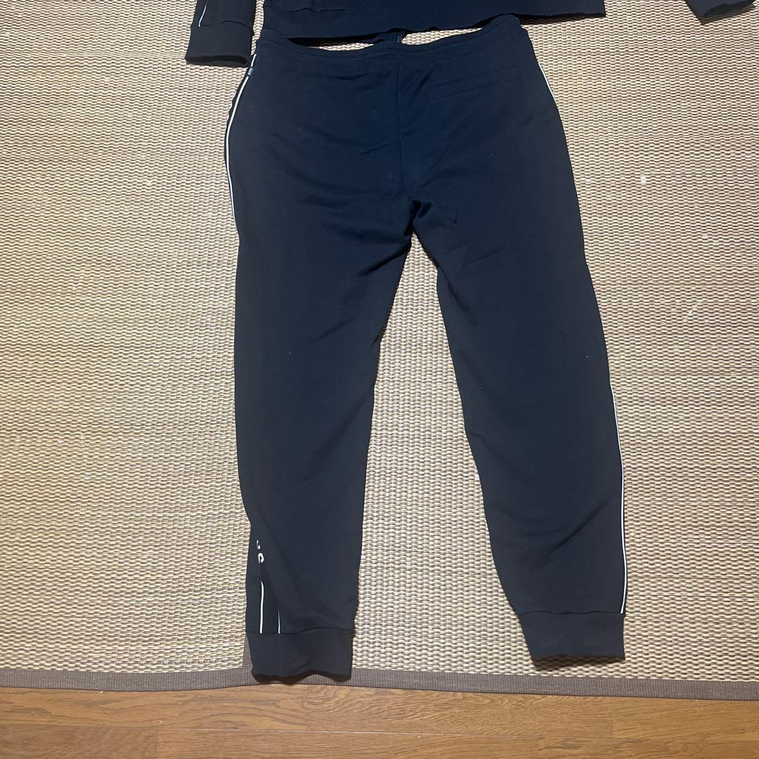 HUGO BOSS 裏起毛 サイドロゴ フルジップ パーカー セットアップ