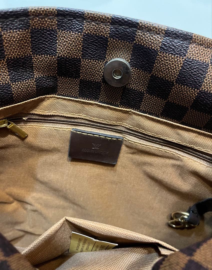 ハンドバッグ 大 ブラウン ポーチ3点セット