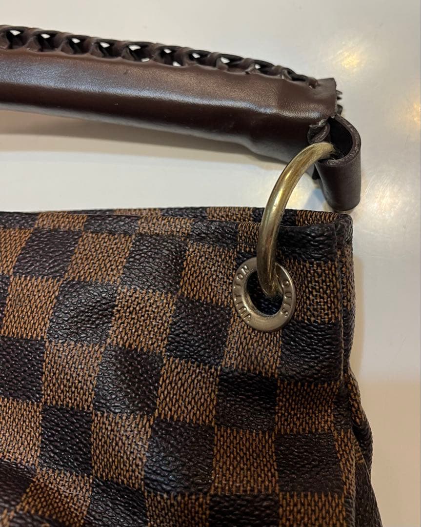 ハンドバッグ 大 ブラウン ポーチ3点セット