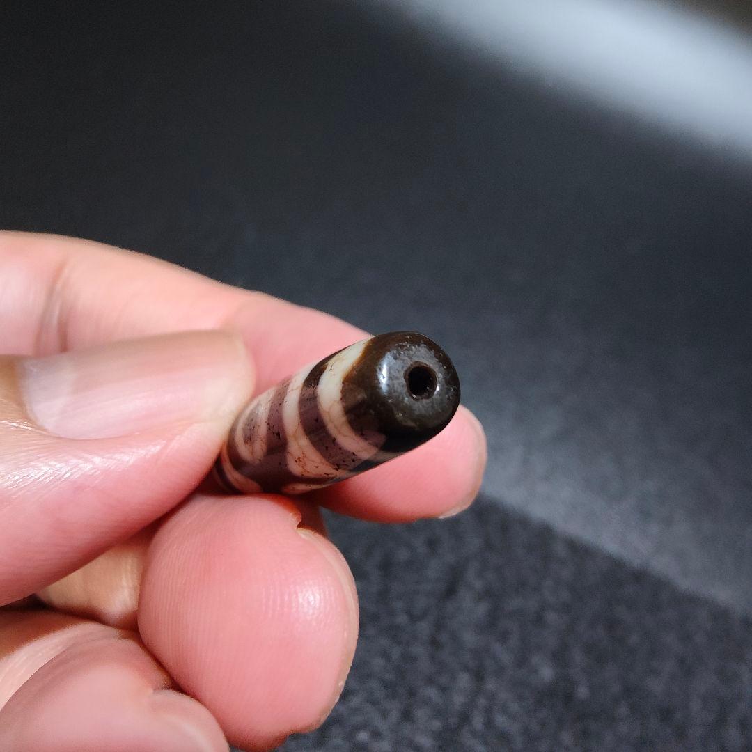 57 至純龍紋蓮華三眼天珠　レア物　天珠　風水　占い　魔除け　天然石　開運　鉱物