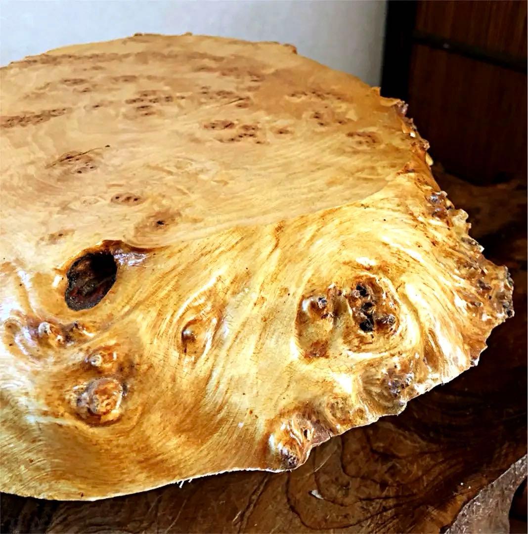 三足 高台 天然木 玉杢 葡萄杢 花台 香台 盆栽台