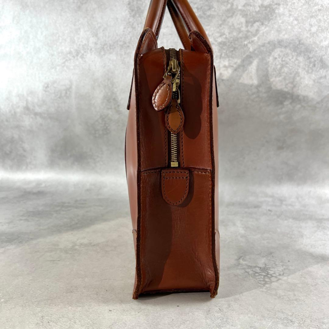 入手困難✨ ガンゾ ビジネスバッグ ブライドルレザー A4資料 ブラウン