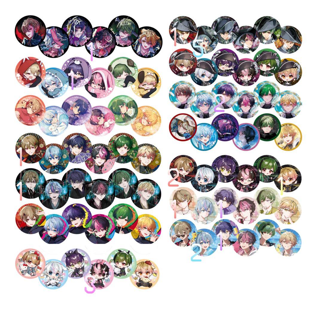 SIXFONIA缶バッジ、ガチャポンまとめ