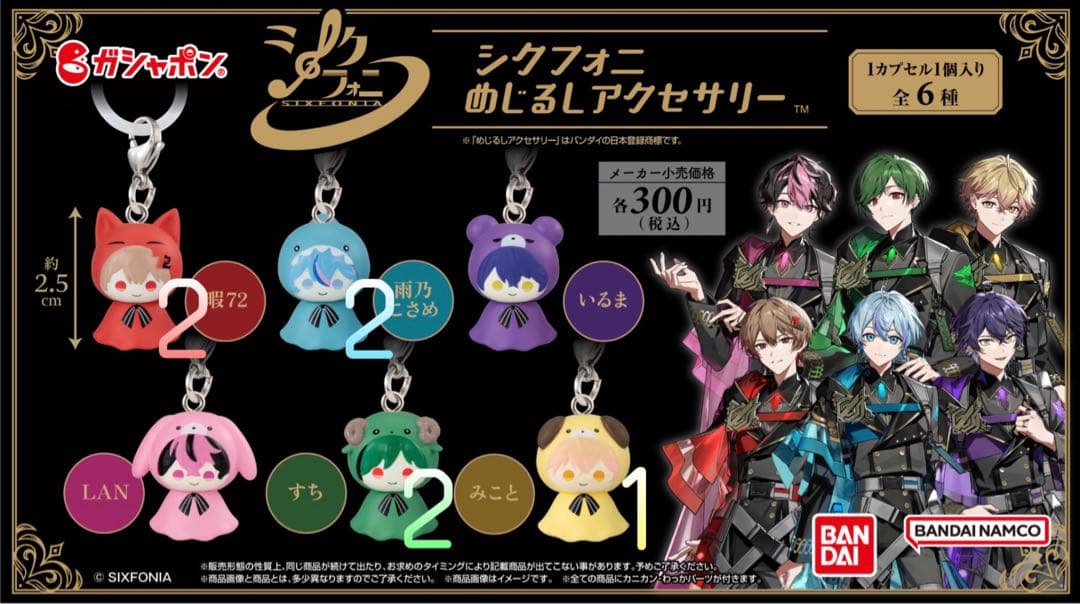 SIXFONIA缶バッジ、ガチャポンまとめ