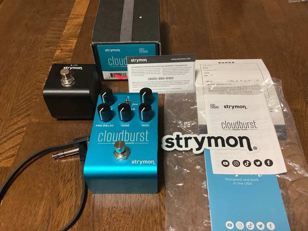 Strymon cloudburst リバーブ(純正フットスイッチ付属)