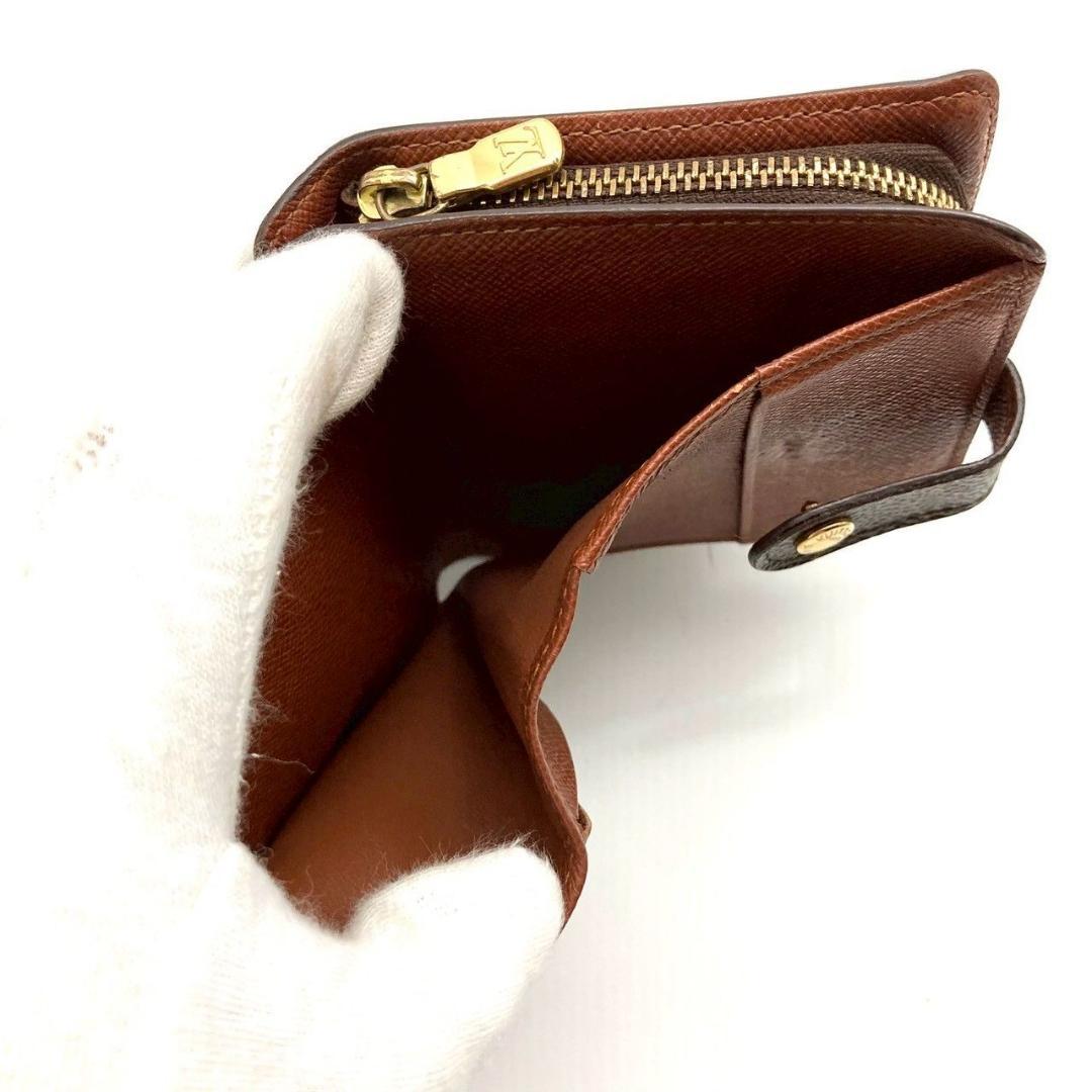 ルイヴィトン モノグラム コンパクトジップ ブラウン 二つ折り財布 71209